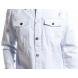 Stacy Adams White Cotton Modern Fit Denim Jacket Outfit 1592